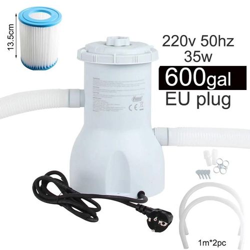 Pompe de filtration pour piscine souterraine, 220v, cadre métallique, facile à gonfler, filtration de l'eau-530GAL 220V EU PLUG