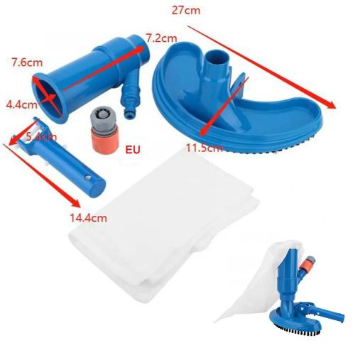 Ensembles professionnels de brosses de nettoyage de piscine avec poignée, nettoyeur de tête d'aspiration de désinfection, Kit d'aspirateur de piscine pour piscines-Suction Head EU