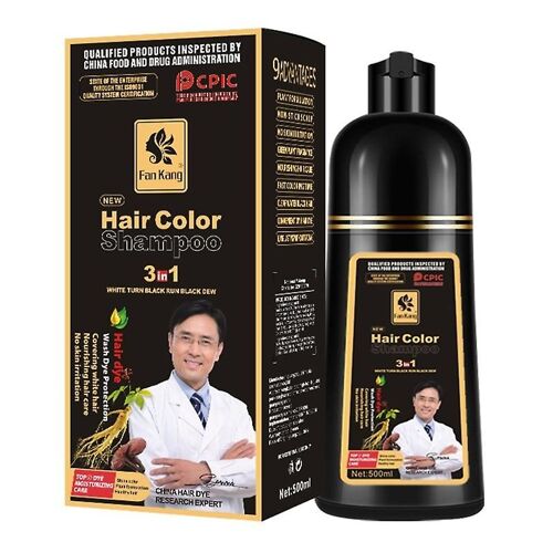 Shampooing Permanent Croissance Des Cheveux Noir Couleur Teinture Shampooing Naturel Bio
