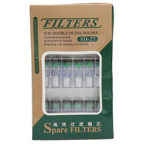 Lot de 18 filtres à cigarettes à double filtration,embout buccal pour fumer,accessoires