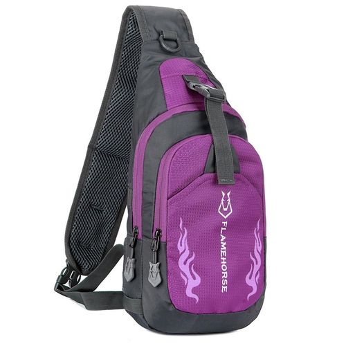Sac a dos a bandouliere pour homme, sac de poitrine, sac a bandouliere, sac de voyage, de sport, de gym, violet