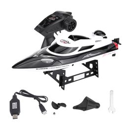 RC 2,4 GHz télécommande 4 canaux mini bateau de course modèle enfants jouet véhicule bateau (noir)