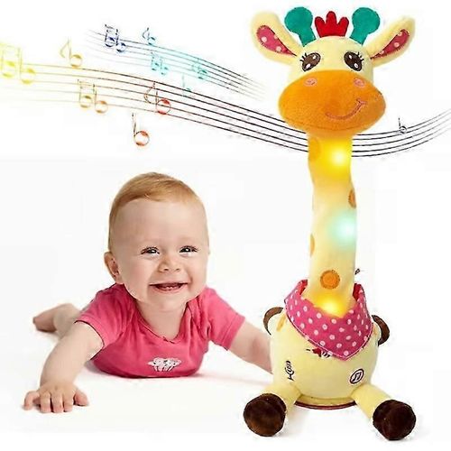 Girafe musicale, peluche girafe dansante et chantante, repete ce que vous dites, jouet interactif en peluche girafe