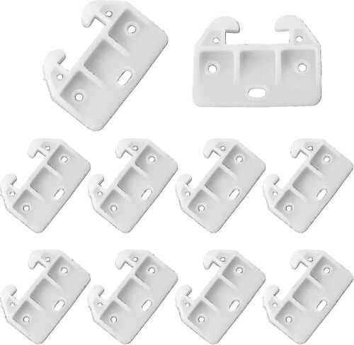 Guides de tiroir en plastique glissières de tiroir d'armoire guides de rail de tiroir de commode supports de guide de tiroir pièces de rechange pour tiroirs de montage arrière-go 10pcs
