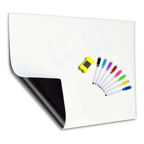 Tableau blanc magnétique réfrigérateur tableau blanc A3 pour la liste de courses de repas de menu de cuisine à la maison, avis de rappel