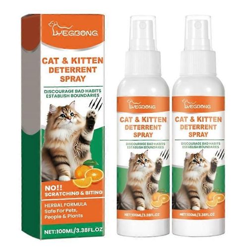 Lot De 2 Sprays Anti-Griffures Naturels Pour Chat, Sans Stimulation, Pour Meubles Et Canapes, Pour Une Utilisation En Interieur, Produit Pour Animaux De Compagnie
