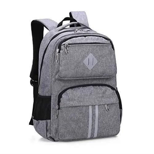 Sac à dos étudiant, sac d'école multi-poches, sac d'école étanche étudiant, sac d'école décontracté(Gris)