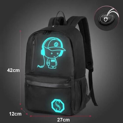 SWAREY Sac école Sac à dos d'écolier Lumineux D'étudiant Ecole pour Ordinateur l'école Enfant Fille Garçon Noir