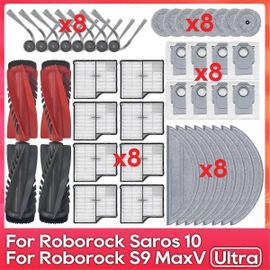 Pour Saros 10 / S9 MaxV Ultra / S90ver / G30 / A1460RR Pièces Accessoires Brosse latérale principale Filtre Kit de balai Edgewise