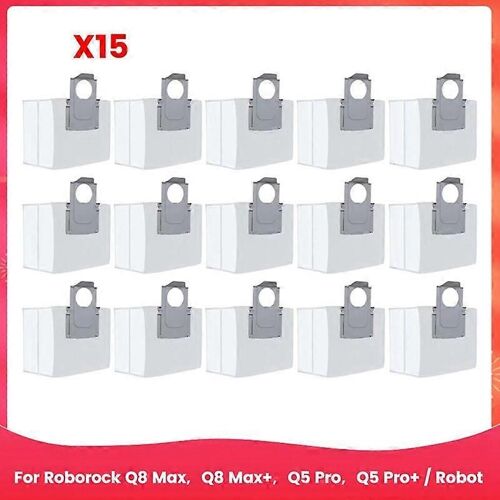 Lot de 15 sacs à poussière pour aspirateurs robots Q8 Max, Q8 Max+, Q5 Pro et Q5 Pro+