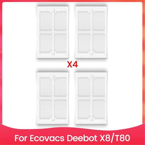 Filtre à poussière pour aspirateur X8/T80, pièces de rechange, accessoires de nettoyage ménager efficaces, 4 pièces