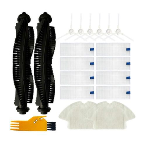 Kit de remplacement pour aspirateur robot Qihoo 360 S6, brosse principale, brosses latérales, filtre Hepa et chiffon de nettoyage