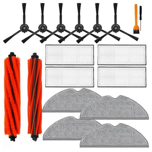 Kit d'accessoires 18 pièces pour aspirateur robot S8 / S8+ / S8 Plus / S8 Pro Ultra, double brosse principale, brosse latérale, filtre et serpillière