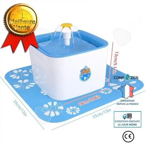 Confo Version 2.5l Fountain - Eu Plug - Cn - Dewel Automatique Fontaine D'eau De Chien Chat Avec Lampe Nuit 2.2l Bol Pour Animal