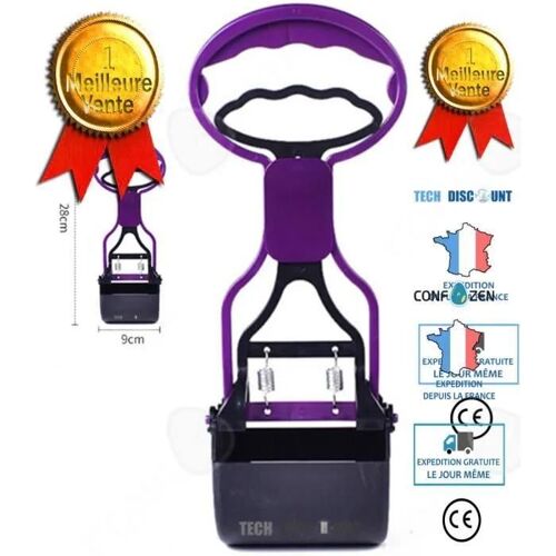 Confo® Ramasse Crotte Pour Chien Chat Pelle Avec Sac Réservoir Pvc Manche Automatique Pliable Rongeur Lapin Cheval Rat Nettoyage