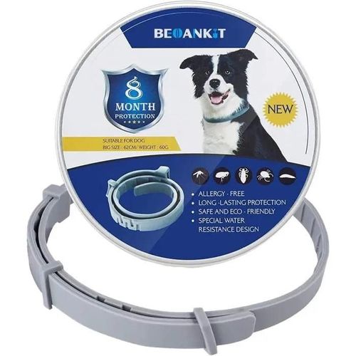 Collier Antipuces Et Anti-Tiques Pour Chiens, Traitement Naturel Et Jusqu¿À 8 Mois De Prévention Contre Les Puces Et Les A98