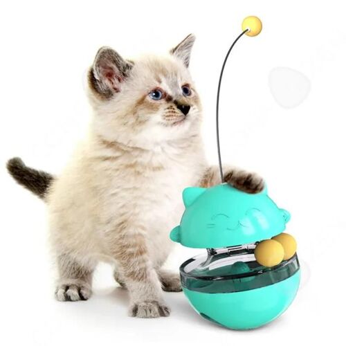 C Boule De Nourriture Pour Chat 450g Jouet Plateau Tournant Pour Chat Tumbler Teaser Chat Voie Doubletrou D'alimentation Réglable