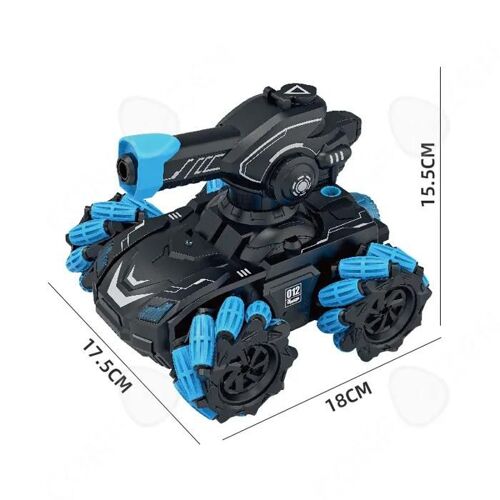 C Voiture télécommandée 18x17,5x15,5cm chars d'assaut télécommandés avec bombes à eau modèles militaires multifonctionnels buggy