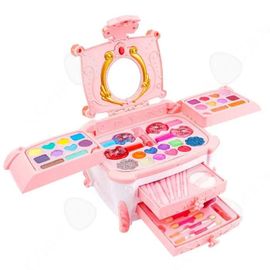 C Maquillage Enfant Filles Matériaux hydrosolubles Lavable Cadeau Noël Anniversaire 3 ans et plus Kit de Maquillage Enfant Filles