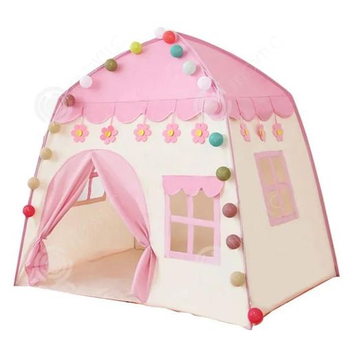 Inn Tipi Enfant 130x130x100cm Maison De Jeu De Conte De Avec Boules Lumineuses Colorées Rangement Transport Pratiques Tapis