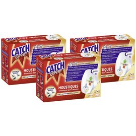 CATCH Lot de 3 Diffuseurs Electrique Mouches&Moustiques Reglable 45 nuits