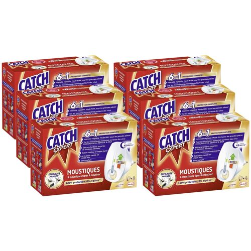 CATCH Lot de 6 Diffuseurs Electrique Mouches&Moustiques Reglable 45 nuits