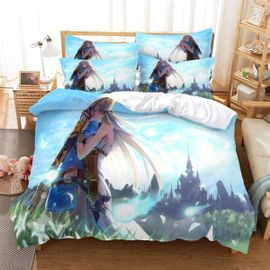 Parure De Lit Zelda Imprimée En 3d Pour Enfants, Housse De Couette Simple, Taille 135 X 200 Cm, Pour Garçons
