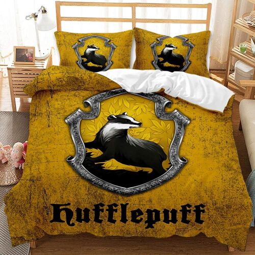 Chaose-Ukb Parure De Lit 3 Pieces, 100 % Microfibre Harry Potter, École De Magie, Housse De Couette Douce Et Taie D'oreiller 2 Pieces