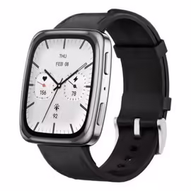 Amazfit Active 2 Square Premium Nfc Smartwatch 1.75" Amoled Zafiro Gps Plata Con 2 Correas