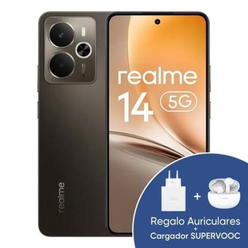 Realme 14 5G Smartphone 6.67" 12GB/256GB 6000mAh Titanio + Cargador 45W + Auriculares Buds