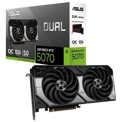 ASUS Dual GeForce RTX 5070 12GB - OC Edition - carte graphique - GeForce RTX 5070 - 12 Go GDDR7 - PCI Express 5.0 - 3 x DisplayPort, HDMI