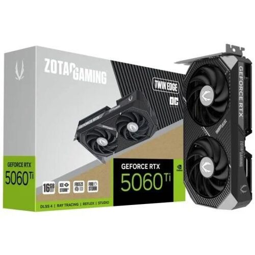 ZOTAC GAMING GeForce RTX 5060 Ti 16GB Twin Edge - OC Edition - carte graphique - GeForce RTX 5060 Ti - 16 Go GDDR7 - PCIe 5.0 x8 - 3 x DisplayPort, HDMI