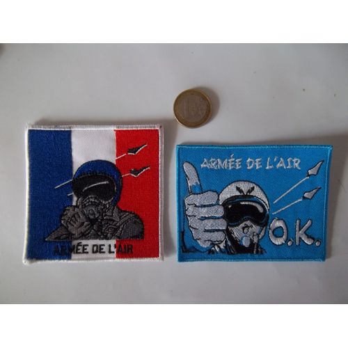 Lot Écussons Insignes Tissu Armée Air Collection Militaire
