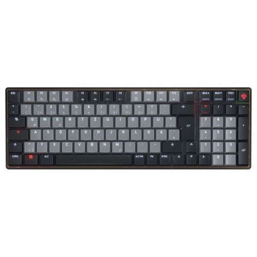 CHERRY KW - Clavier - 96% - compact - rétro-éclairé - sans fil - Bluetooth 5.2, USB - QWERTZ - Allemand - commutateur : CHERRY MX profil bas - emballage sans plastique