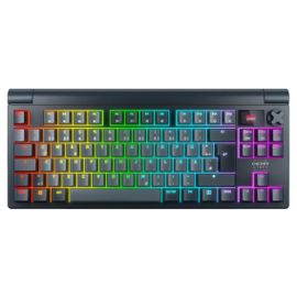 CHERRY XTRFY - Clavier - 80% - TKL - backlit - sans fil - Bluetooth 5.2, 2.4 GHz, USB - AZERTY - Français - commutateur : CHERRY MX2A - gris