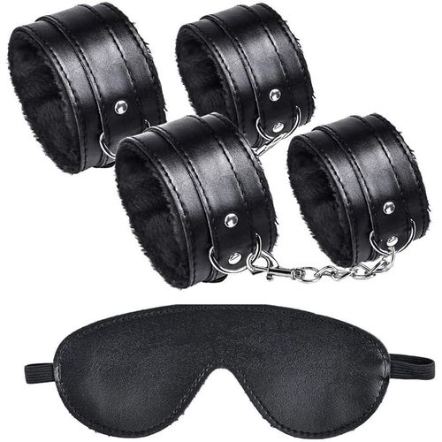 Kal-Kit De Bondage Menottes Sexy Et Masques Pour Les Yeux Sexe Menottes Couple Sex Set Bdsm Bondage Set Menottes Adulte Couple Menottes Jouets Sexuels Pour Les Couples