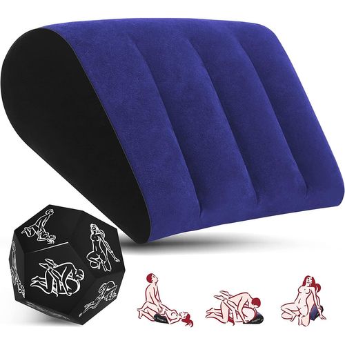 Jouets Sexe Coussin De Position Sexe-Triangulaire Oreiller Gonflable Jeu De Dés Sexuel Mobilier Érotique Jouet Pour Couples Position Plus Profonde Coussin Pour Hommes Femmes Couples(Bleu)