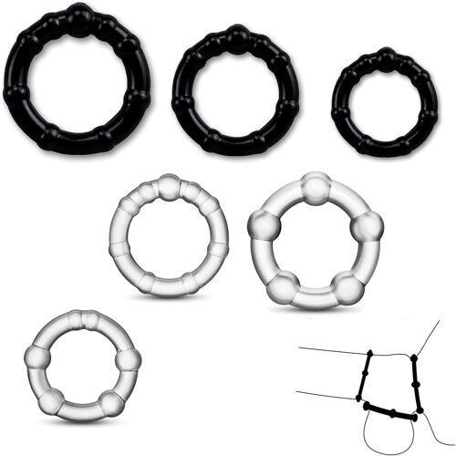 Kal-Ensemble De En Silicone Pour Pénis Jouet Sexuel Pour Hommes Cockring Extrême Amélioration De L'érection Et Prolongation Du Temps Jouet Sexuel Pour Couples Érection Durable