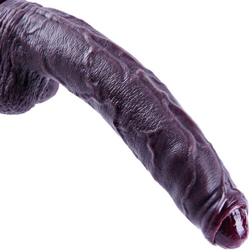 Dildo Géant Réaliste De 29 Cm,Xxl Dildo Non-Circoncis Avec Prépuce,Dildoen Silicone Pour Le Point G,Dildosuper Long Et Avec Ventouse,Dildoanal Noir,Convient Pour Les Couples Masculins Et Féminins