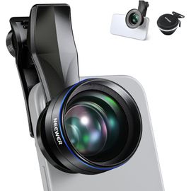 NEEWER Téléobjectif 60 mm avec Filetage de 17 mm pour Objectif de téléphone et Anneau Adaptateur de Filtre 67 mm, grossissement 2X Compatible avec iPhone Samsung, LS-41 Pro