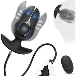 Plug Anal Gonflable Et Vibrant Télécommandé MR PLAY - Noir, Silicone, Pour Couple
