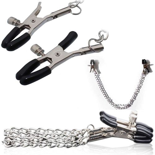Pince Teton Sexuelle En Métal Avec Force De Serrage Réglablesexe Jouet Intime Jouets De Mamelon Pinces Avec Chaîne Pince Teton Jouet Sexuel Bdsm Sex Toy Sm Jeux Érotiques Sexe Accessoire Bdsm Fops