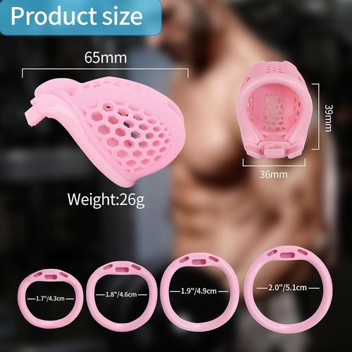 Chastity Cage Men Sissy Cage De Chasteté Homme Petite Chastity Cage Pour Pénis Punition D'esclave Sextoyse Couple Plaisir (Small,Bent Ring)