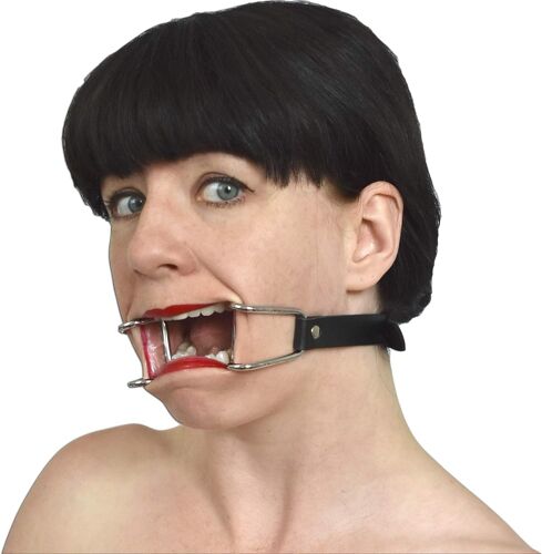 Écarteur De Bouche Fétiche Verrouillable Avec Crochets Métalliques-Bâillon Bondage-Bâillon Bdsm Verrouillable-Jouet Sexuel Sm