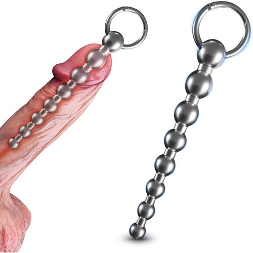 Dilatateur Urétral En Acier Inoxydable,Dilatateur Urétral Sondes Urétrales Perles De Massage Jouets Sexuels Masturbateur Pour Hommes (M).[K407]