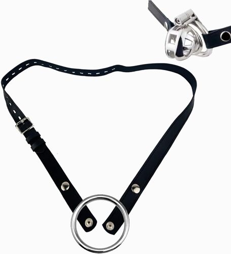 Ceinture De Chasteté Homme Cages De Chasteté Accessoires Dispositifs De Chasteté Pour Hommes Ceinture Auxiliaire Réglable Avec Anneaux Cock Ring (40mm/0.157in).[K500]