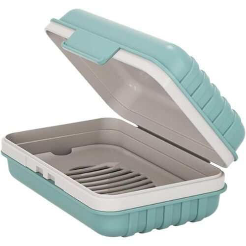 1 PCS Porte-Savon,Porte-Savon,Support pour Savonnette de Douche,Étui à Savon en Plastique avec Couvercle pour la Salle de Sport,Boîte à Savon de Voyage