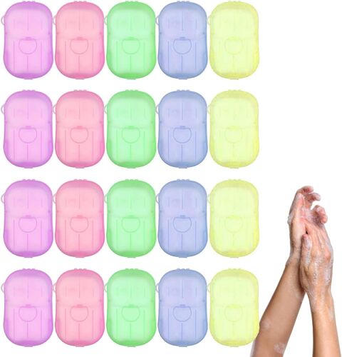Lot de 20 boîtes de 400 feuilles de papier de savon jetables pour voyage en plein air camping