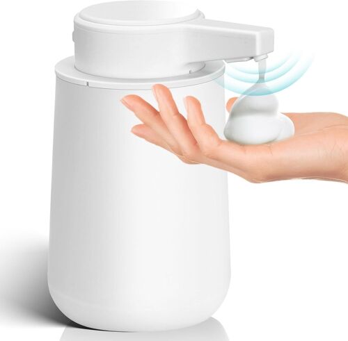 Distributeur de savon automatique-Distributeur de savon mousse électrique avec capteur-250 ml-Charge USB automatique-IPX5-Étanche-Pour salle de bain et cuisine-Blanc