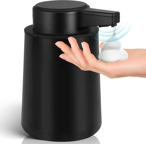 Distributeur de savon automatique-Distributeur de savon mousse électrique avec capteur-250 ml-Charge USB automatique-IPX5-Étanche-Pour salle de bain et cuisine-Noir